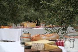 la table d'h&ocirc;te du mas d'Ol&eacute;andre